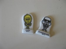 LOT DE 2 FEVES STAR WARS -  C-3PO  STORMTROOPER