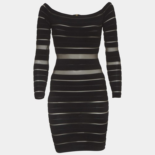 Mini robe noire rayures - à,