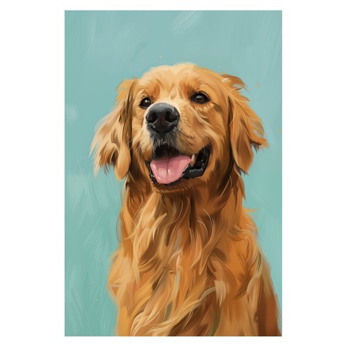Affiche portrait golden - affiche,