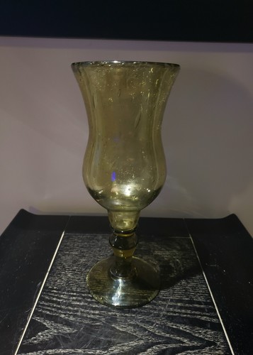 Vase pied verre bullé - Â,