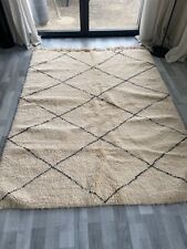 Tapis de salon 170x230 cm berbère Beni Ouarain en laine de mouton 