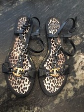 Authentique Sandales Plastique Noir Roberto Cavalli 40 