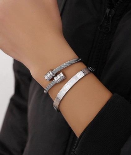 Bracelet acier inoxydable - 2x,