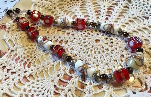 Collier ancien perles verre