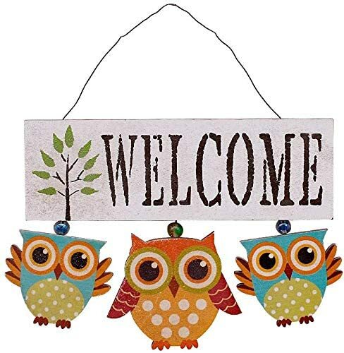 Hanging wooden welcome - hanging,