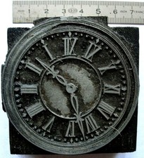 Plaque gravure cadran dial clock  turmuhr clocher horloge édifice Comtoise 16