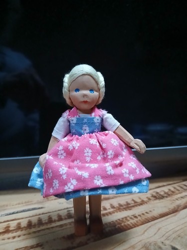 Poupee bois doll bavarian - bois,
