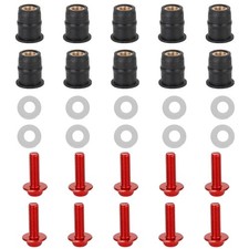 10x vis de carénage fixation aluminium 5mm x 15 carénage panneau rouge moto E03