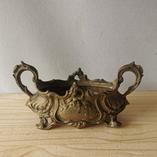 Ancienne Jardinière En Régule Dorée