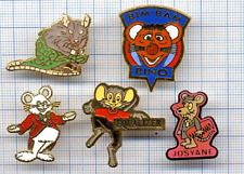Lot Pin's rongeurs rat souris EQUALIZER BIM BAM BINO dont 1 Démons et Merveilles