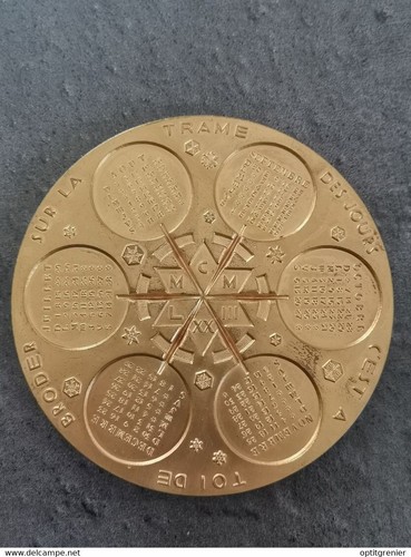 Medaille bronze calendrier - medaille,