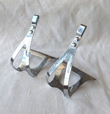 Pair of Wide Christophe Toe Clips Cale Pieds Vélo Vintage Made in France 1970's