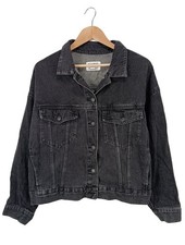 PULL & BEAR Veste en jean Dames Veste T EU 40 noir style décontracté