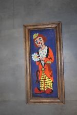 CADRE CANEVAS BERNARD BUFFET CLOWN TRISTE