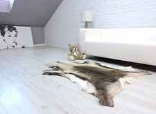 Véritable Renne Tapis Peau