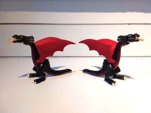 Playmobil lot dragons rouge - 2x,
