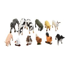 12Pcs Ferme Animaux Modèle