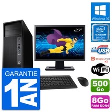 PC Tour HP WorkStation Z240 Ecran 27" G4400 RAM 8Go Disque 500Go Windows 10 Wifi