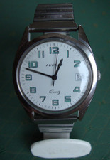 Montre homme de travail acier-AURORE-Mt à quartz bracelet extensible