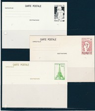 carte entier lot de 3 juvarouen 1876 Philexfrance 2216 Tour Eiffel 429 neufs