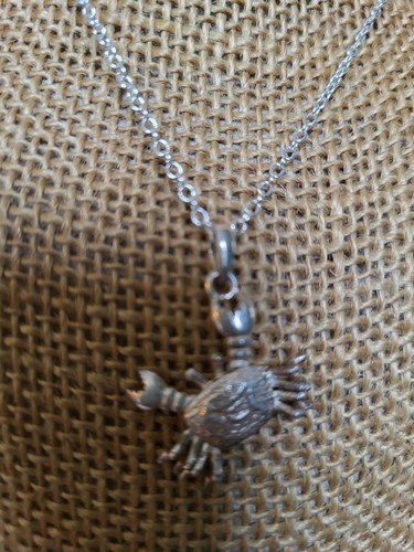 Sterling silver crab with - sterling,