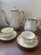 Magnifique service à café blanc et dorure RAYNAUD LIMOGES