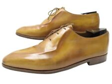 CHAUSSURES BERLUTI OLGA 6 OEILLETS RICHELIEU 9 43 EN CUIR MIEL CAMEL SHOES 2080€