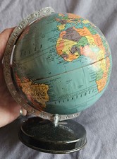 Globe terrestre vintage tôle