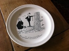 Assiette à dessert légendée Jacques Faizant