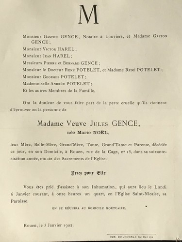 Jules gence noel - harel, potelet