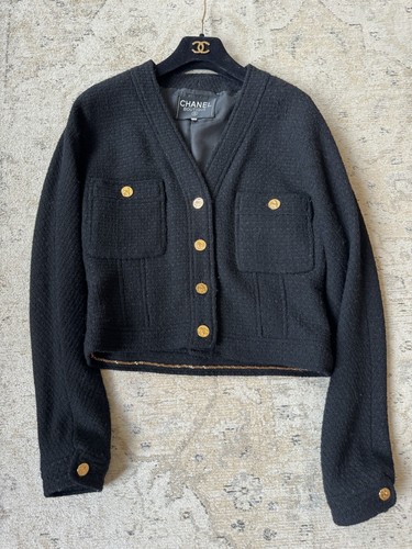 Veste noire chanel - veste,