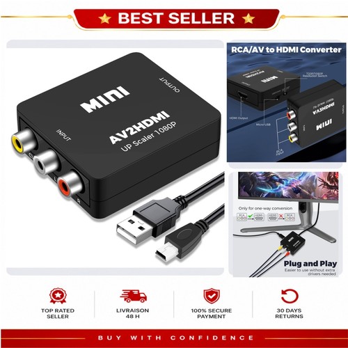 Convertisseur rca vers hdmi - rca,