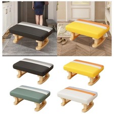 Tabouret-escabeau rectangulaire moderne avec pieds en bois, banc simple, petit