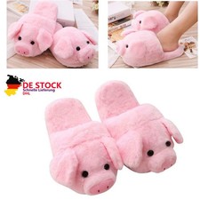 Pantoufles en peluche douce rose forme cochon chaussures femmes hommes intérieur maison pantoufles cadeau