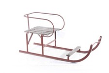 1 X Ancien Sled Métal Bois Bébé Vintage Luge Hiver Sport Décor