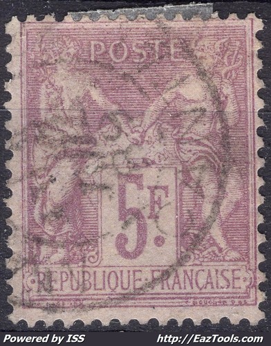 France type sage 5fr violet - type,