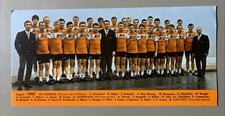CARTE PUBLICITAIRE ÉQUIPE CYCLISTE BIC 1967 ANQUETIL GEMINIANI 