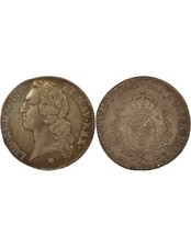 France Louis XV - Ecu Argent, au Bandeau - 1745 C Caen