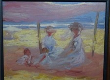 Tableau Huile Paysage Marin
