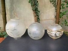 LOT DE 3 ANCIEN GLOBE DE LAMPE