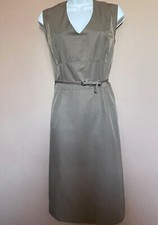 Robe midi près du corps kaki clair sans manches avec ceinture ZAPA, M38, TBE