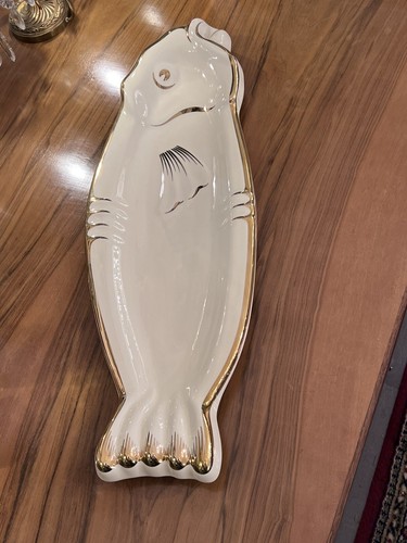 Grand plat poisson ceramique - poisson,