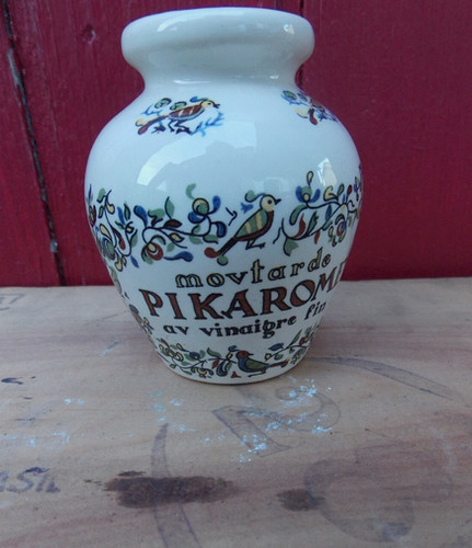 Ancien pot moutarde pikarome - ancien,