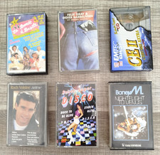 lot 6 cassette audio vierge BASF 90 Gray Roch Voisine Bande Basile Disco Boney M