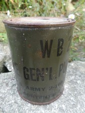 us army ww2 Pot de Graisse  véhicule plein WB2 US ARMY 2-108 1 POUND 11cm haut