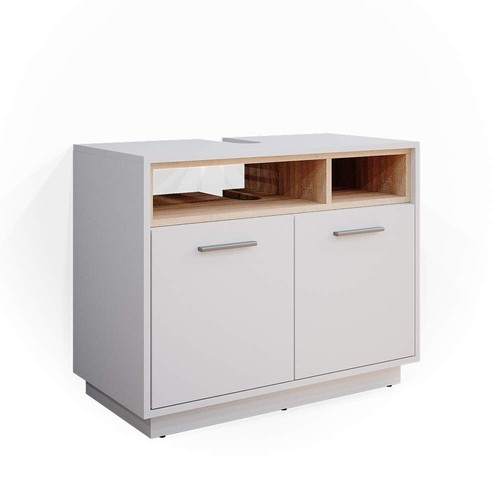 Meuble blanc sous vasque - blanc, 80