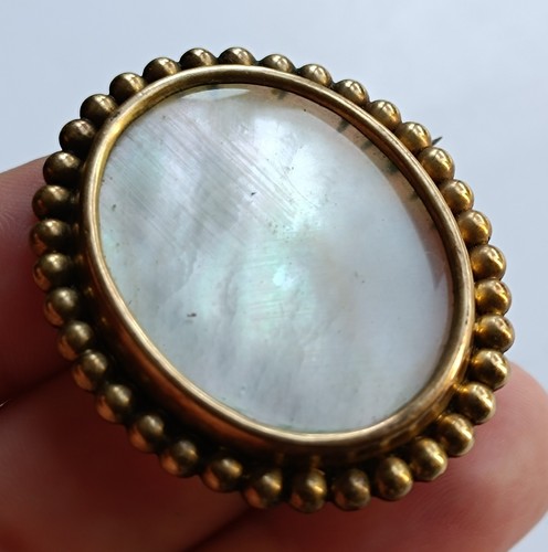 Broche ancienne plaque - , or