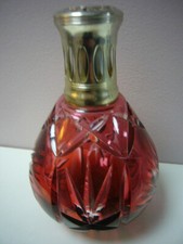 ANTIQUE LAMPE BERGER  PARIS MADE IN FRANCE CRYSTAL CUT RED BORDEAUX