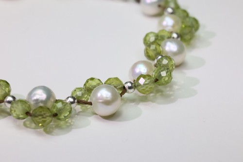 Bracelet argent perles de - argent, en