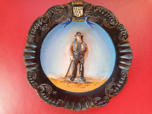 Assiette ancienne terre cuite - assiette,